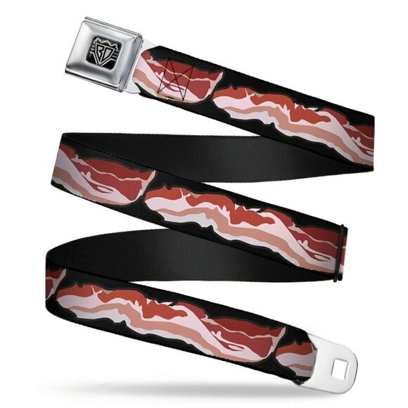 BUCKLE DOWN bacon belt webbing seatbelt regular size unisex - Picture 1 of 10